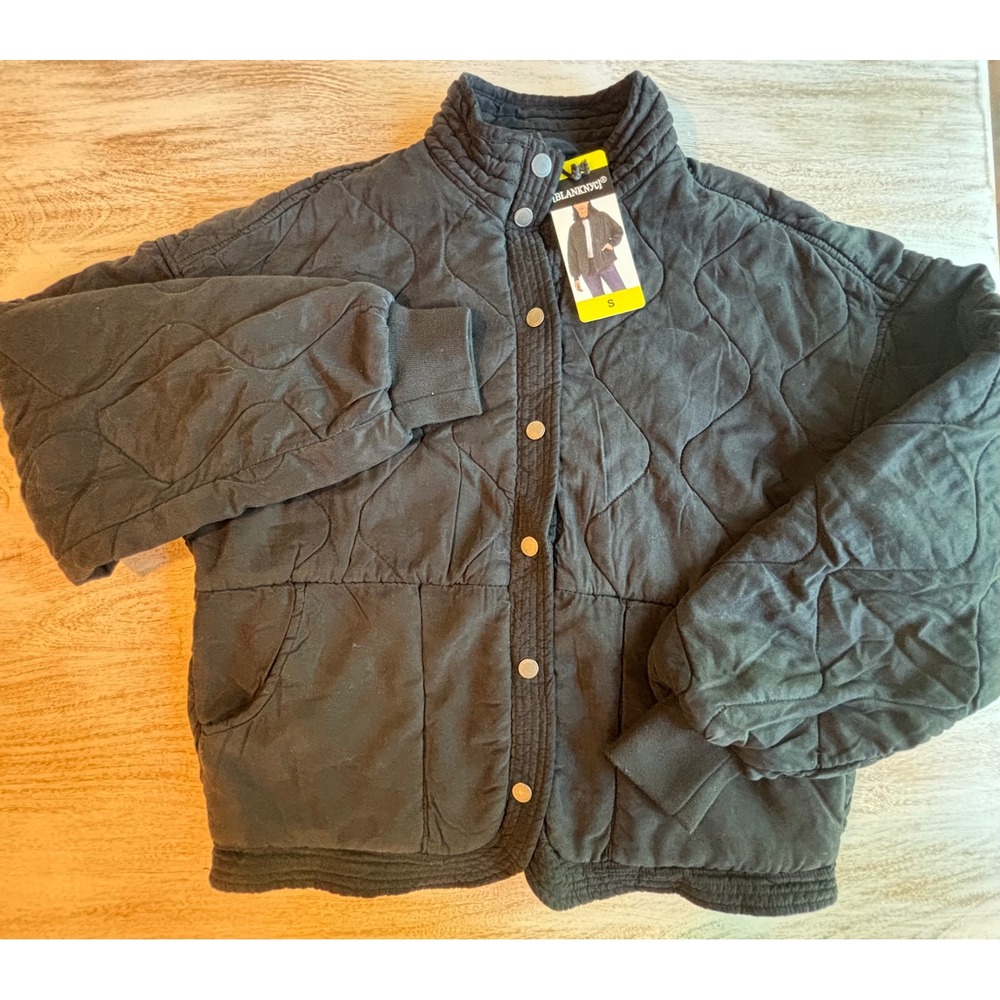 BLANKNYC Size S Quilted Bomber Jacket Women Black